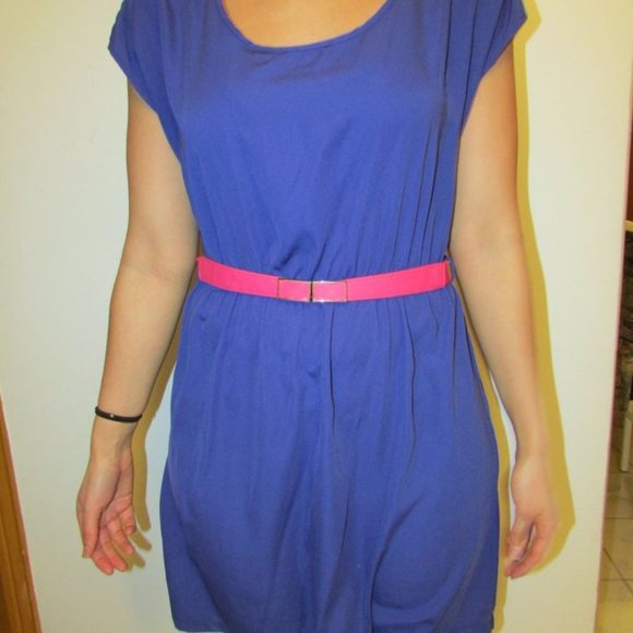 COPY - Purple Dress with Pink Belt, Size Medium. All dresses only worn once. - Picture 3 of 3